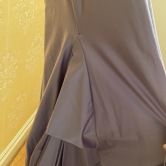 Lilac Long dress with sweetheart neckline - Picture 4 of 5